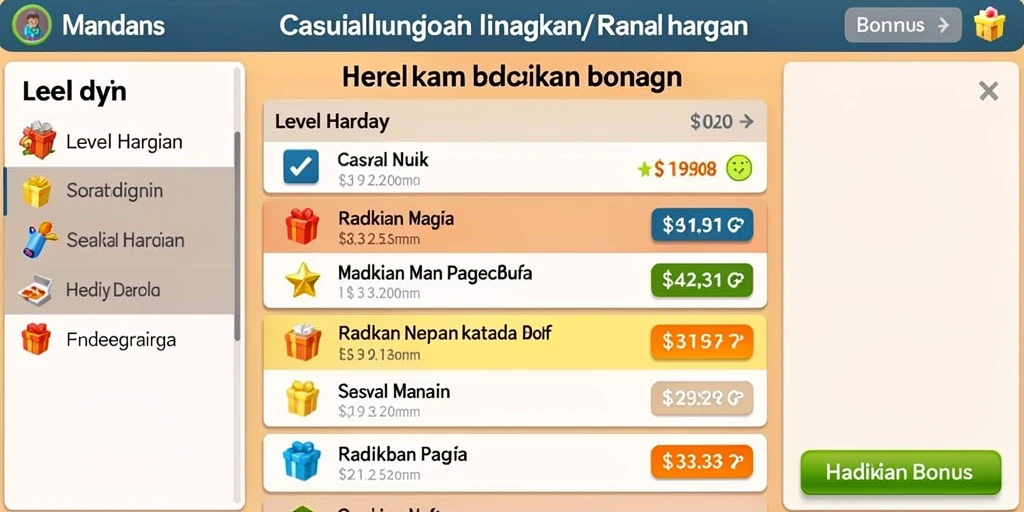 Tampilan antarmuka yang menarik dan mudah digunakan.