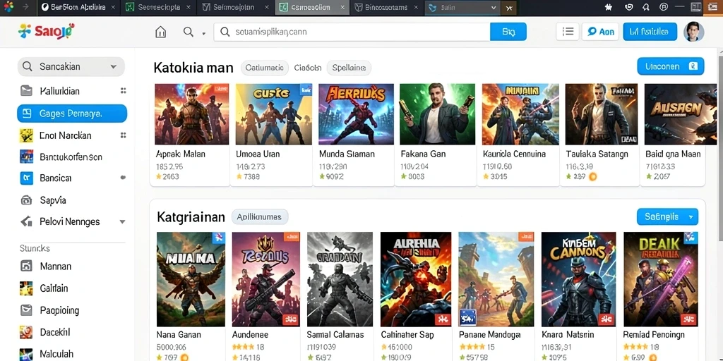 Screenshot menunjukkan karakter utama dalam pertarungan epik.